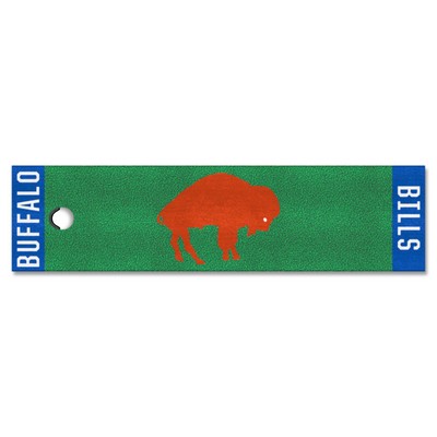 Fan Mats  LLC Buffalo Bills Putting Green Mat Retro Green