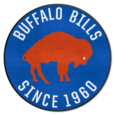 Fan Mats  LLC Buffalo Bills Roundel Rug - 27in. Diameter, NFL Vintage Blue