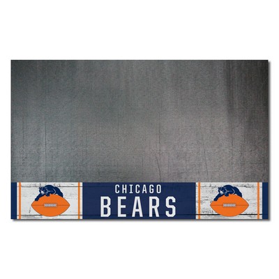 Fan Mats  LLC Chicago Bears Vinyl Grill Mat - 26in. x 42in., NFL Vintage Black