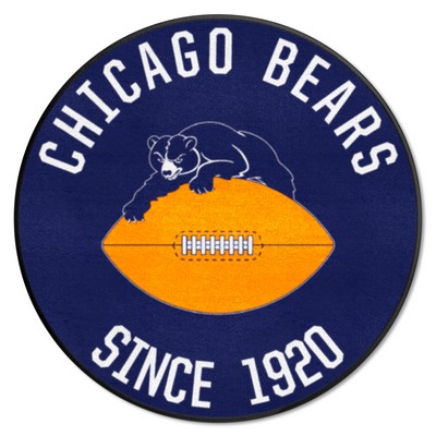 Fan Mats  LLC Chicago Bears Roundel Rug - 27in. Diameter, NFL Vintage Nave