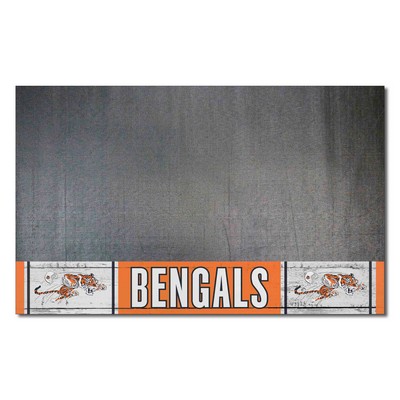 Fan Mats  LLC Cincinnati Bengals Grill Mat Retro Black