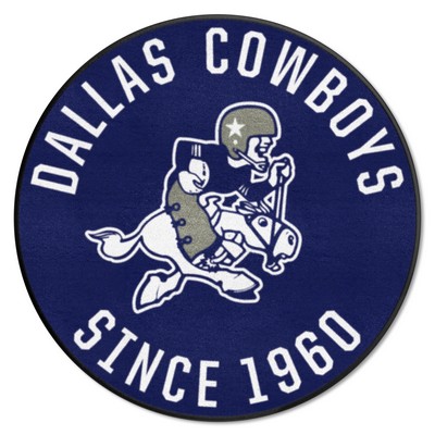 Fan Mats  LLC Dallas Cowboys Roundel Rug - 27in. Diameter, NFL Vintage Navy
