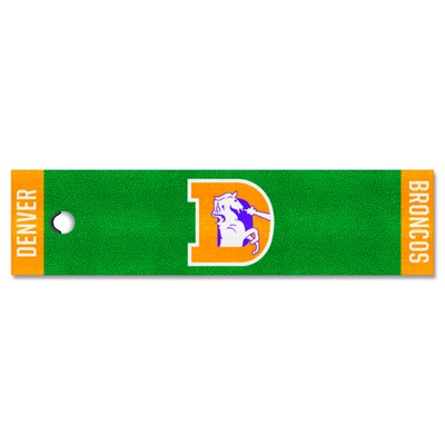 Fan Mats  LLC Denver Broncos Putting Green Mat Retro Green