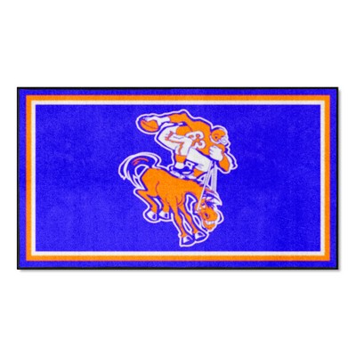 Fan Mats  LLC Denver Broncos 3ft. x 5ft. Plush Area Rug, NFL Vintage Blue