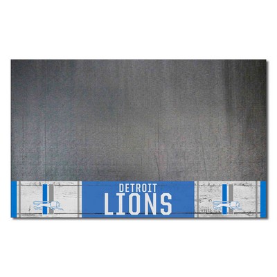 Fan Mats  LLC Detroit Lions Grill Mat Retro Black