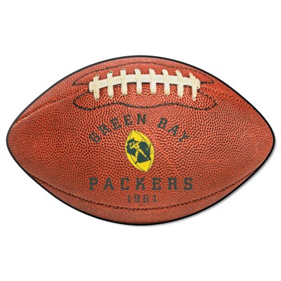 Fan Mats  LLC Green Bay Packers  Football Rug - 20.5in. x 32.5in., NFL Vintage Brown