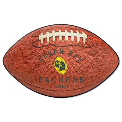 Fan Mats  LLC Green Bay Packers Football Mat Retro Brown