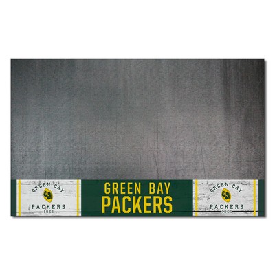 Fan Mats  LLC Green Bay Packers Vinyl Grill Mat - 26in. x 42in., NFL Vintage Black