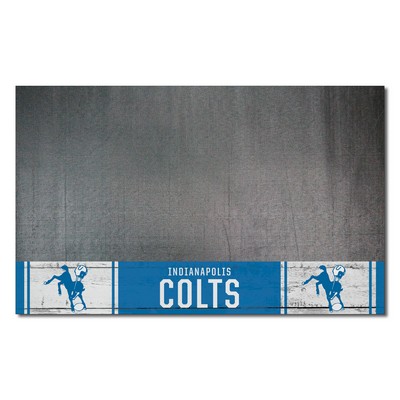 Fan Mats  LLC Indianapolis Colts Vinyl Grill Mat - 26in. x 42in., NFL Vintage Black