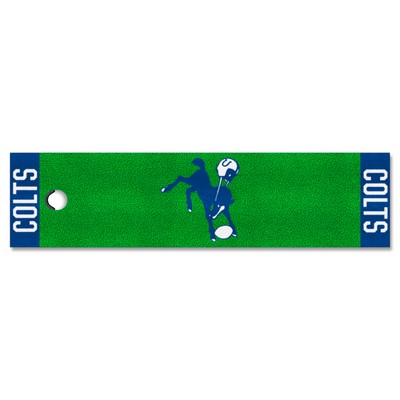 Fan Mats  LLC Indianapolis Colts Putting Green Mat - 1.5ft. x 6ft., NFL Vintage Green