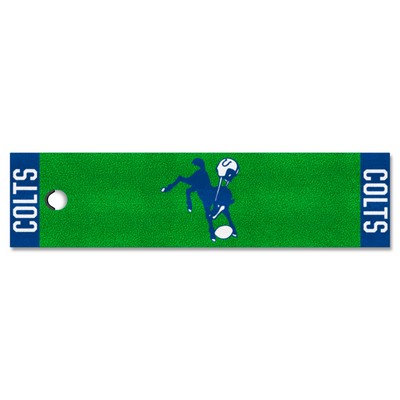Fan Mats  LLC Indianapolis Colts Putting Green Mat Retro Green