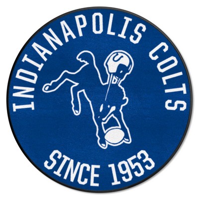 Fan Mats  LLC Indianapolis Colts Roundel Mat Retro Blue