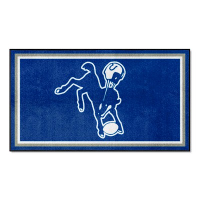 Fan Mats  LLC Indianapolis Colts 3ft. x 5ft. Plush Area Rug, NFL Vintage Blue