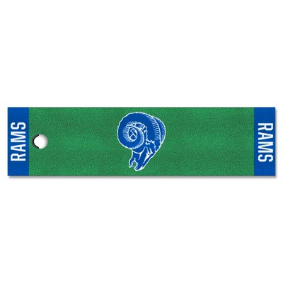 Fan Mats  LLC Los Angeles Rams Putting Green Mat - 1.5ft. x 6ft., NFL Vintage Green