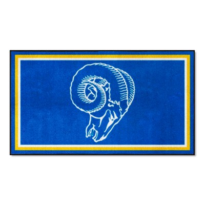 Fan Mats  LLC Los Angeles Rams 3x5 Rug Retro Blue