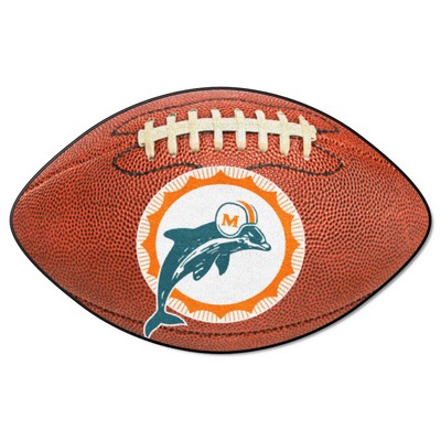 Fan Mats  LLC Miami Dolphins Football Mat Retro Brown