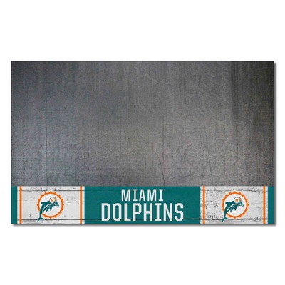 Fan Mats  LLC Miami Dolphins Grill Mat Retro Black