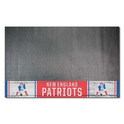 Fan Mats  LLC New England Patriots Vinyl Grill Mat - 26in. x 42in., NFL Vintage Black
