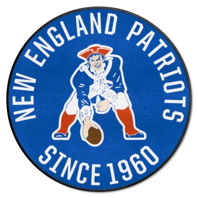 Fan Mats  LLC New England Patriots Roundel Rug - 27in. Diameter, NFL Vintage Blue