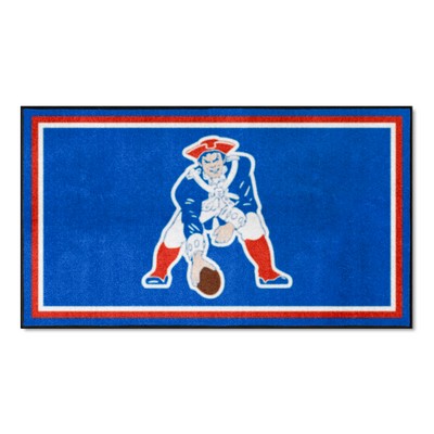 Fan Mats  LLC New England Patriots 3ft. x 5ft. Plush Area Rug, NFL Vintage Blue