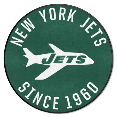 Fan Mats  LLC New York Jets Roundel Rug - 27in. Diameter, NFL Vintage Green