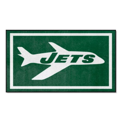 Fan Mats  LLC New York Jets 3ft. x 5ft. Plush Area Rug, NFL Vintage Green