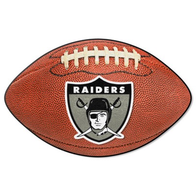 Fan Mats  LLC Las Vegas Raiders  Football Rug - 20.5in. x 32.5in., NFL Vintage Brown