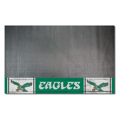 Fan Mats  LLC Philadelphia Eagles Vinyl Grill Mat - 26in. x 42in., NFL Vintage Black