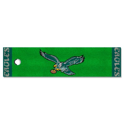 Fan Mats  LLC Philadelphia Eagles Putting Green Mat - 1.5ft. x 6ft., NFL Vintage Green