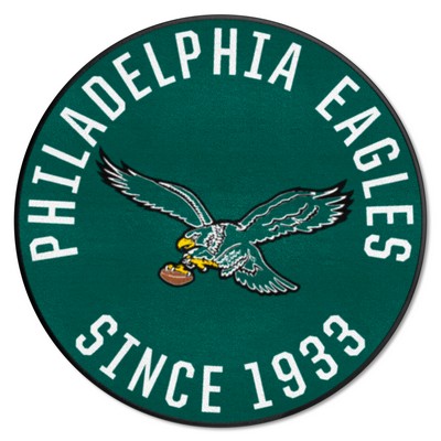 Fan Mats  LLC Philadelphia Eagles Roundel Rug - 27in. Diameter, NFL Vintage Green