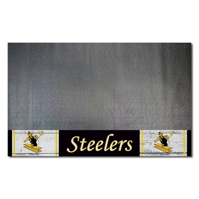 Fan Mats  LLC Pittsburgh Steelers Grill Mat Retro Black
