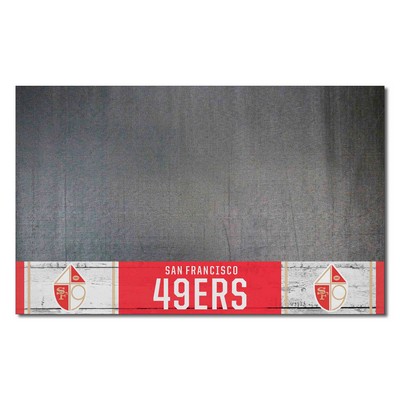 Fan Mats  LLC San Francisco 49ers Grill Mat Retro Black