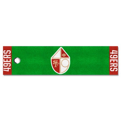 Fan Mats  LLC San Francisco 49ers Putting Green Mat - 1.5ft. x 6ft., NFL Vintage Green