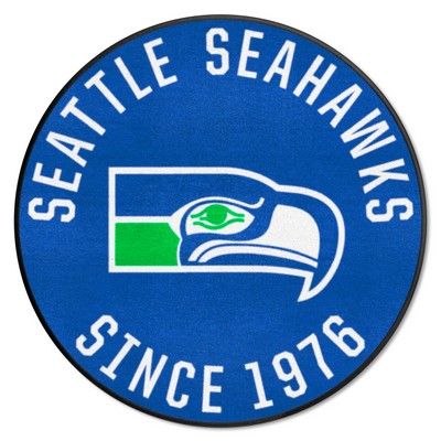Fan Mats  LLC Seattle Seahawks Roundel Rug - 27in. Diameter, NFL Vintage Blue