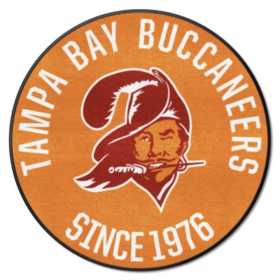 Fan Mats  LLC Tampa Bay Buccaneers Roundel Rug - 27in. DiameterNFL Retro Logo, Bucco Bruce Logo Orange
