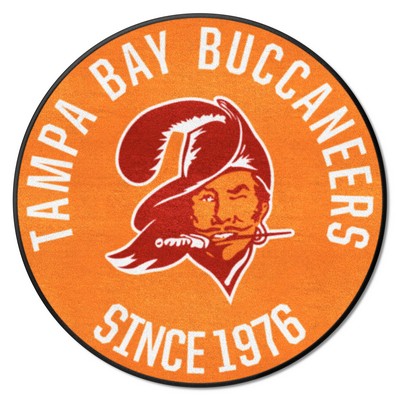 Fan Mats  LLC Tampa Bay Buccaneers Roundel Mat Retro Orange