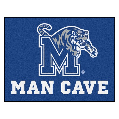 Fan Mats  LLC Memphis Tigers Man Cave All-Star Rug - 34 in. x 42.5 in. Blue