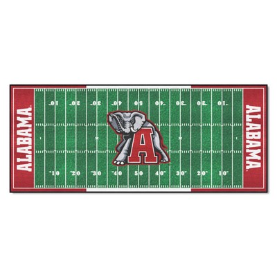 Fan Mats  LLC Alabama Crimson Tide Football Field Runner Green