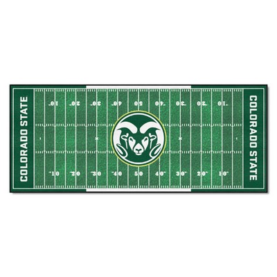 Fan Mats  LLC Colorado State Rams Football Field Runner Green