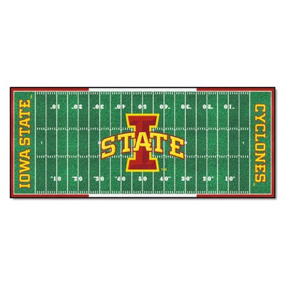Fan Mats  LLC Iowa State Cyclones Football Field Runner Green