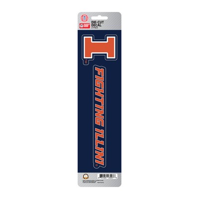 Fan Mats  LLC Illinois Illini Team Slogan Decal Navy