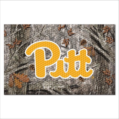 Fan Mats  LLC Pitt Panthers Rubber Scraper Door Mat Camo Camo