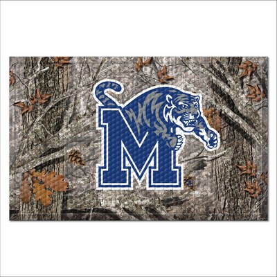 Fan Mats  LLC Memphis Tigers Rubber Scraper Door Mat Camo Camo