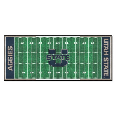 Fan Mats  LLC Utah State Aggies Football Field Runner Green