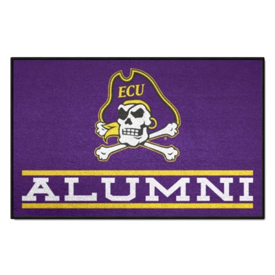 Fan Mats  LLC East Carolina Pirates Starter Mat Accent Rug - 19in. x 30in. Alumni Starter Mat Purple