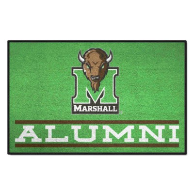 Fan Mats  LLC Marshall Thundering Herd Starter Mat Alumni Green