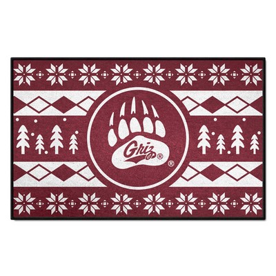 Fan Mats  LLC Montana Grizzlies Starter Mat Holiday Sweater Maroon
