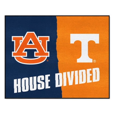 Fan Mats  LLC House Divided - Auburn / Tennessee House Divided House Divided Rug - 34 in. x 42.5 in. Multi