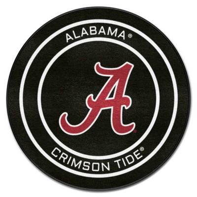 Fan Mats  LLC Alabama Crimson Tide Puck Mat Black