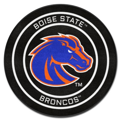 Fan Mats  LLC Boise State Hockey Puck Rug - 27in. Diameter Black